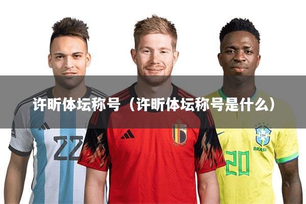 许昕体坛称号（许昕体坛称号是什么）